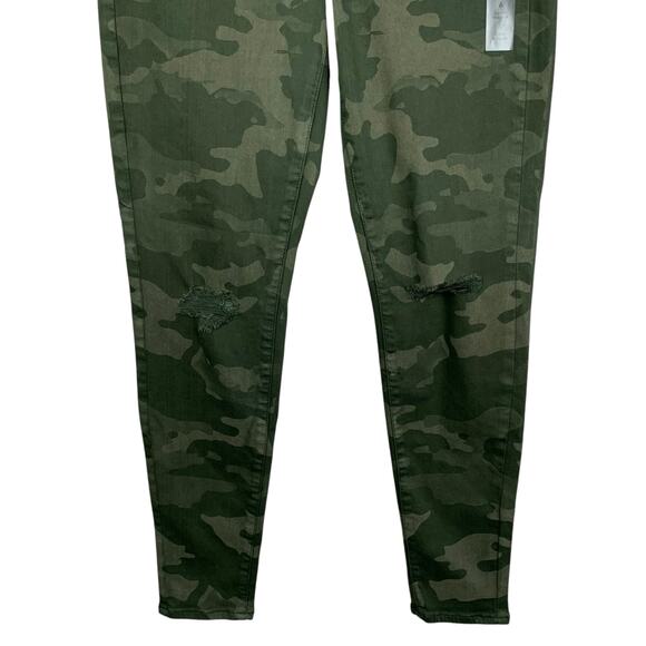New American Eagle Jeans Curvy Super Hi Rise Jeggings Green Camo Women's 6 - Picture 3 of 11